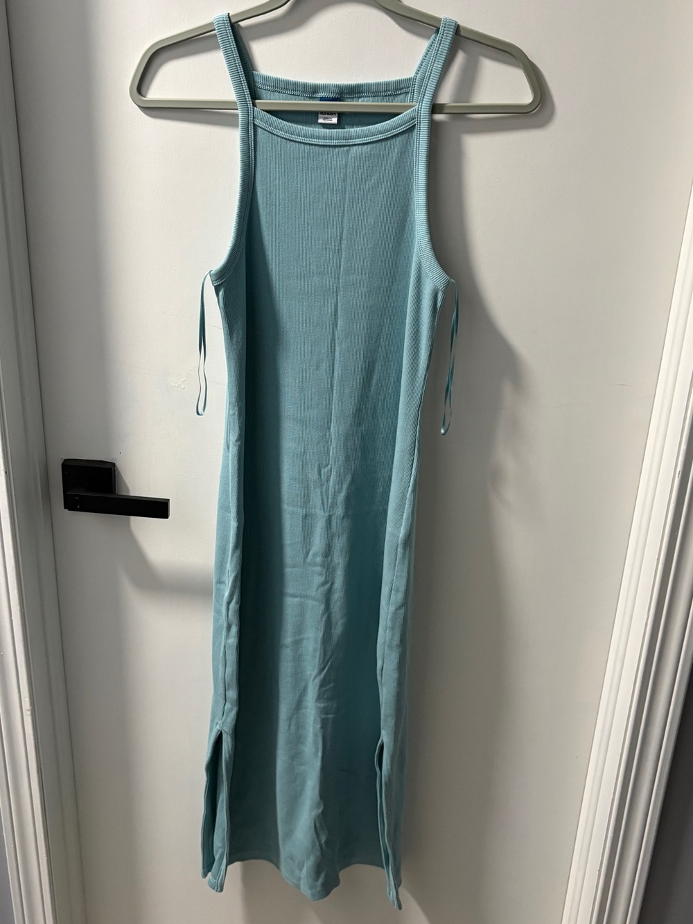 Old Navy Ribbed Sleeveless Maxi Dress in Light Aqua